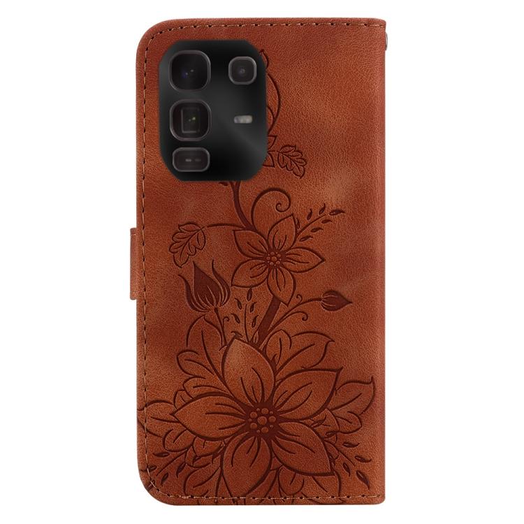 For Infinix Note 50 Pro+ Lily Embossed Leather Phone Case