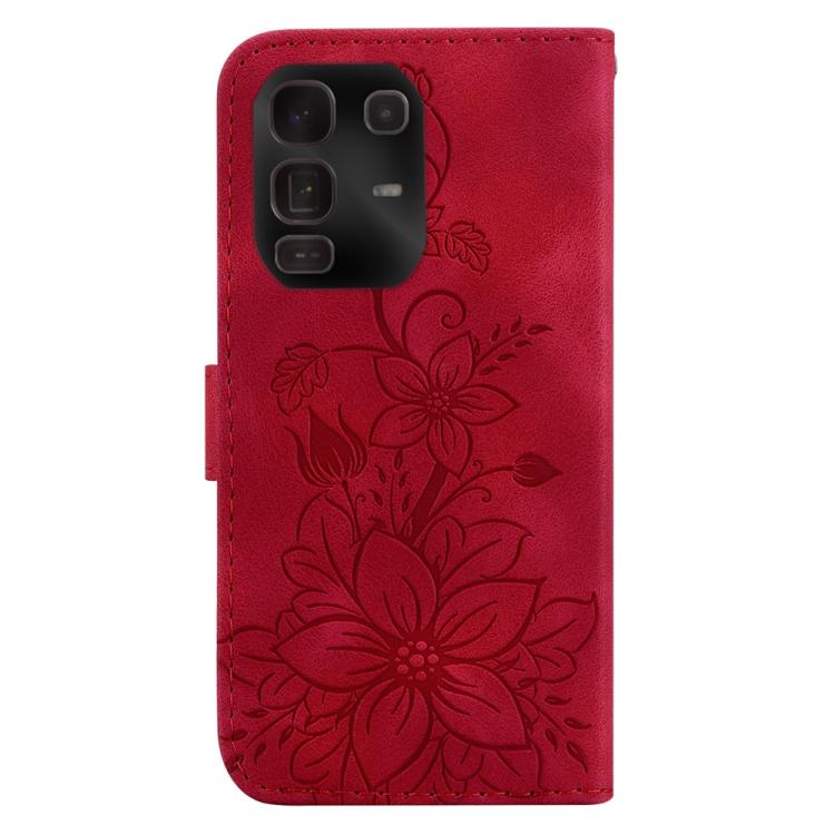 For Infinix Note 50 Pro+ Lily Embossed Leather Phone Case