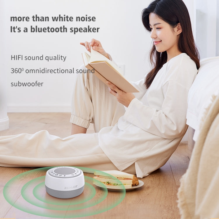 Zealot Z5 White Noise Wireless Bluetooth Speaker(White)