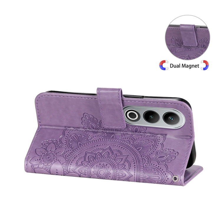 For OnePlus Nord CE4 Seven-petal Flowers Embossing Leather Phone Case