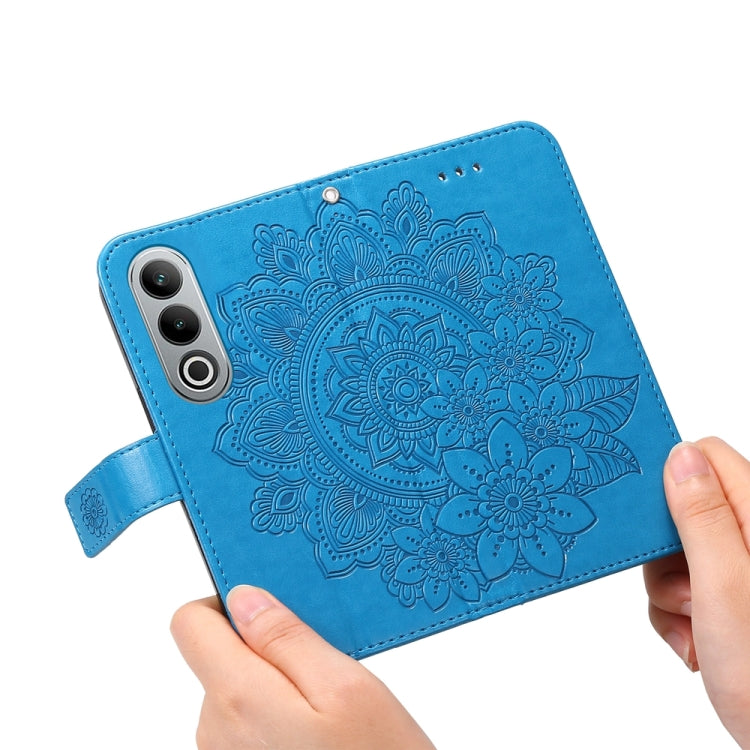 For OnePlus Nord CE4 Seven-petal Flowers Embossing Leather Phone Case