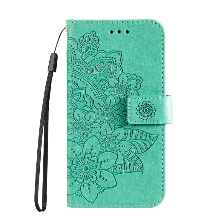 For OnePlus Nord CE4 Seven-petal Flowers Embossing Leather Phone Case
