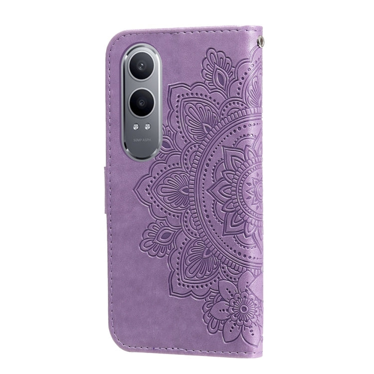 For OnePlus Nord CE4 Lite Seven-petal Flowers Embossing Leather Phone Case
