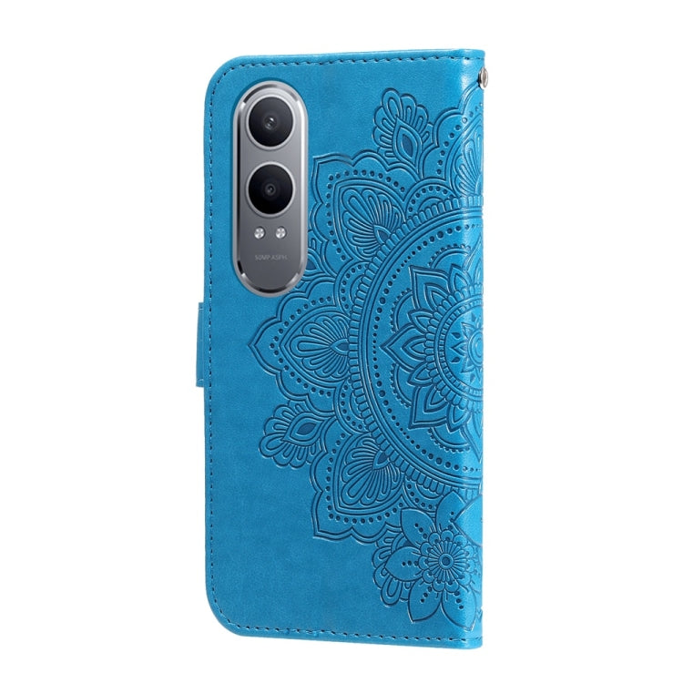For OnePlus Nord CE4 Lite Seven-petal Flowers Embossing Leather Phone Case