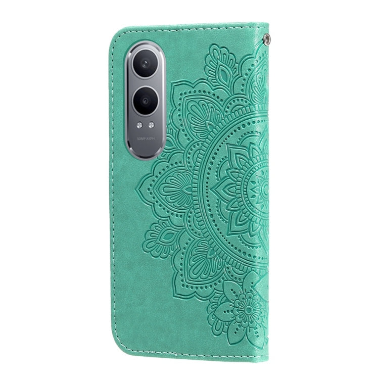For OnePlus Nord CE4 Lite Seven-petal Flowers Embossing Leather Phone Case