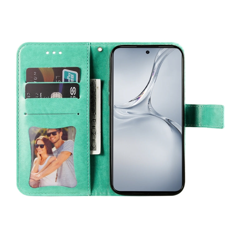 For OnePlus Nord CE4 Lite Seven-petal Flowers Embossing Leather Phone Case