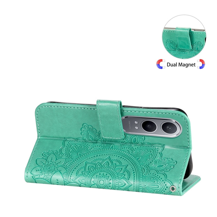 For OnePlus Nord CE4 Lite Seven-petal Flowers Embossing Leather Phone Case