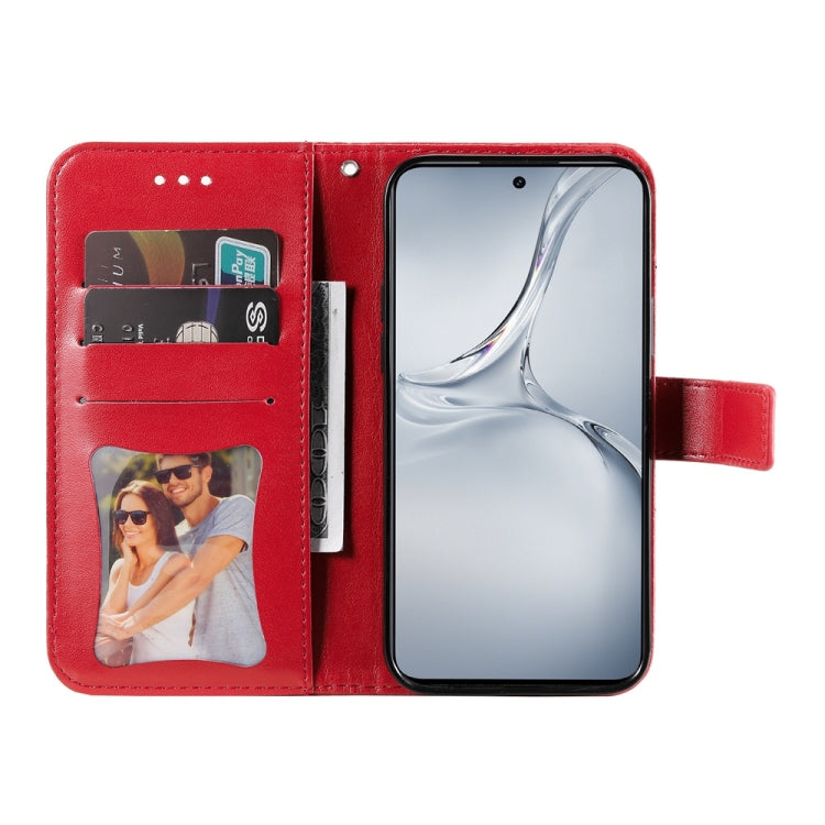 For OnePlus Nord CE4 Lite Seven-petal Flowers Embossing Leather Phone Case