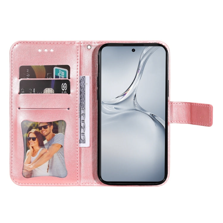 For OnePlus Nord CE4 Lite Seven-petal Flowers Embossing Leather Phone Case