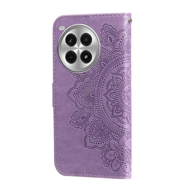 For OnePlus Ace 3 Pro Seven-petal Flowers Embossing Leather Phone Case