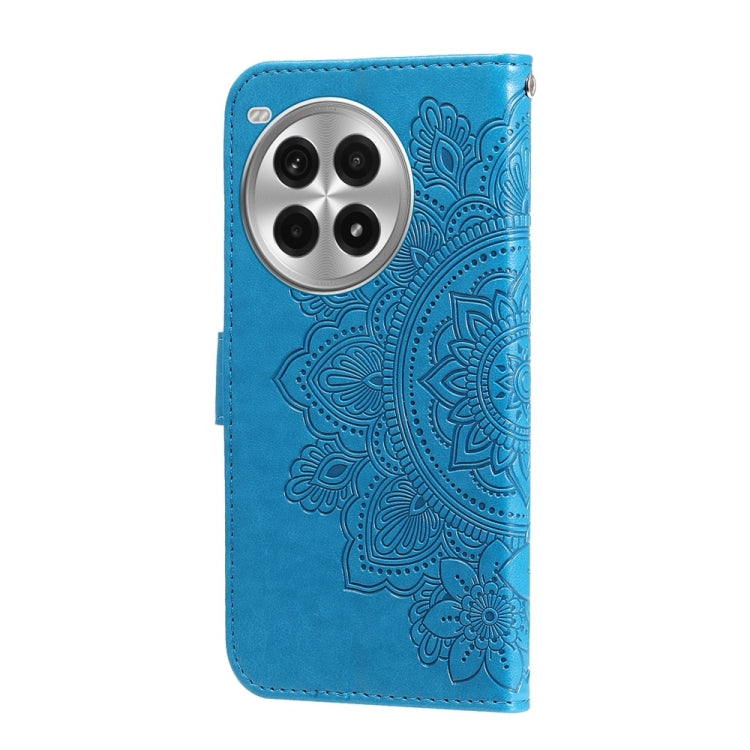 For OnePlus Ace 3 Pro Seven-petal Flowers Embossing Leather Phone Case