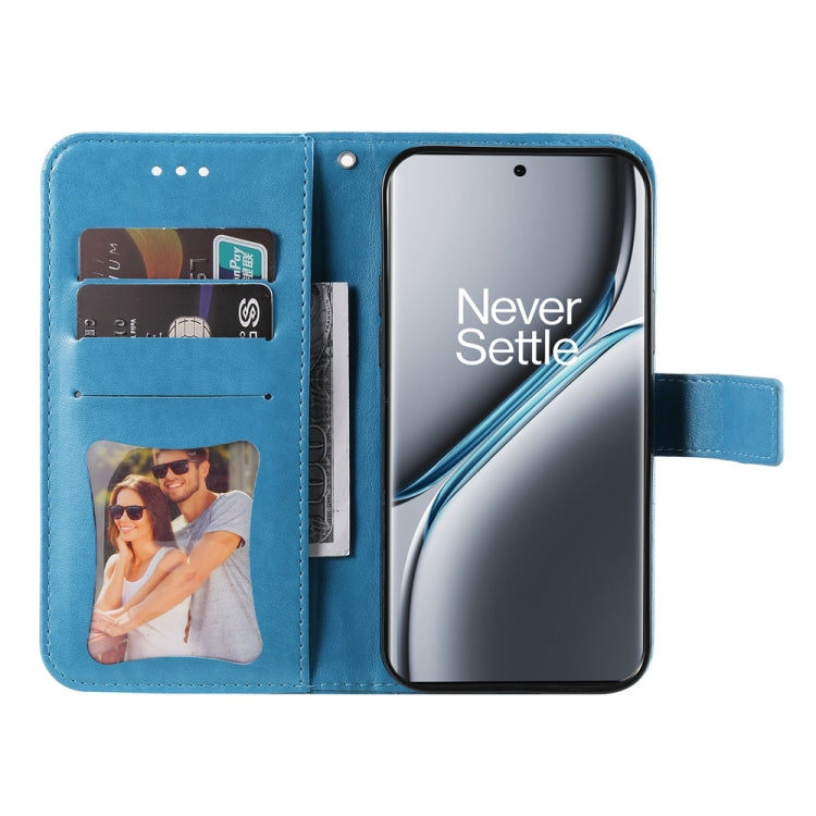 For OnePlus Ace 3 Pro Seven-petal Flowers Embossing Leather Phone Case