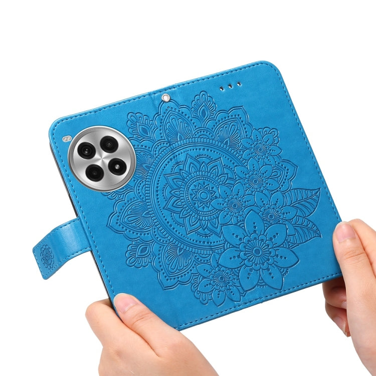 For OnePlus Ace 3 Pro Seven-petal Flowers Embossing Leather Phone Case