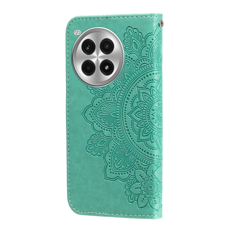 For OnePlus Ace 3 Pro Seven-petal Flowers Embossing Leather Phone Case