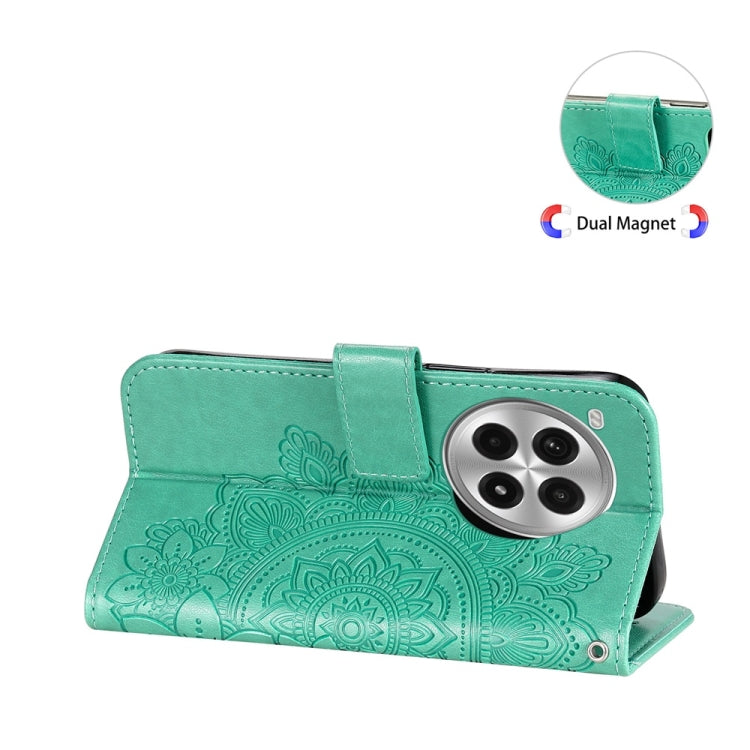 For OnePlus Ace 3 Pro Seven-petal Flowers Embossing Leather Phone Case
