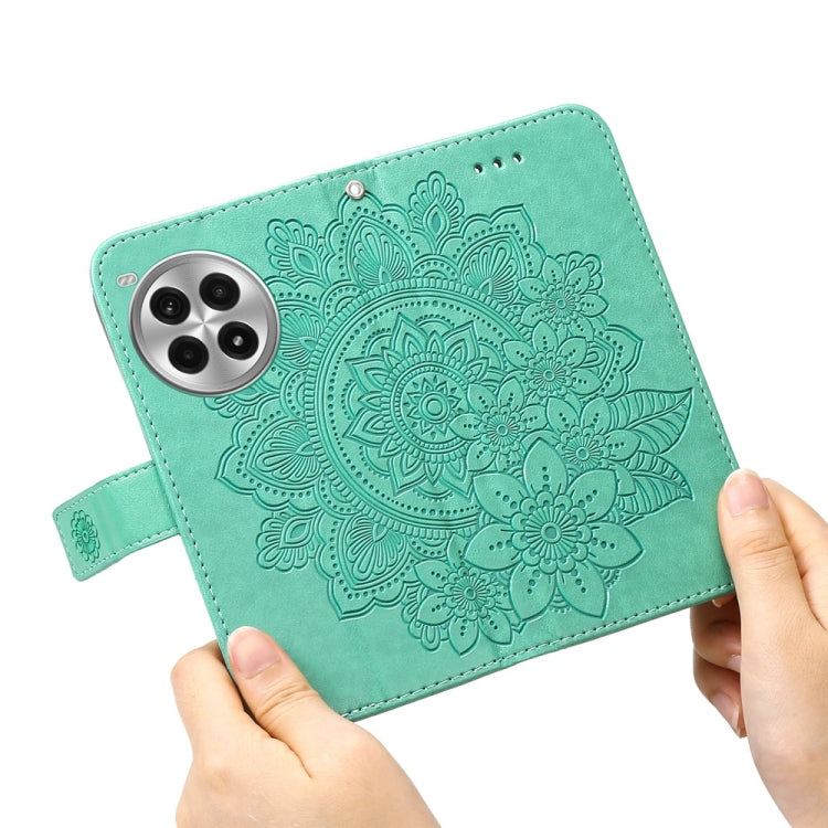 For OnePlus Ace 3 Pro Seven-petal Flowers Embossing Leather Phone Case