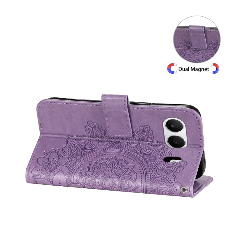 For OnePlus Nord 4 Seven-petal Flowers Embossing Leather Phone Case