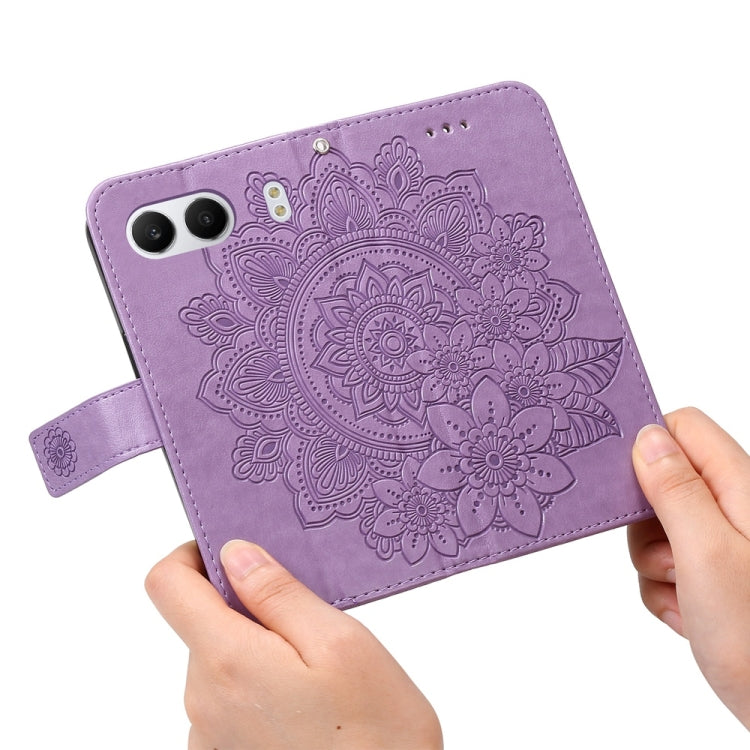 For OnePlus Nord 4 Seven-petal Flowers Embossing Leather Phone Case