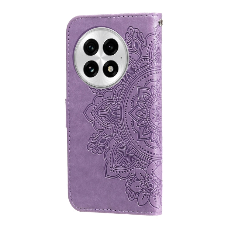 For OnePlus 13 Seven-petal Flowers Embossing Leather Phone Case