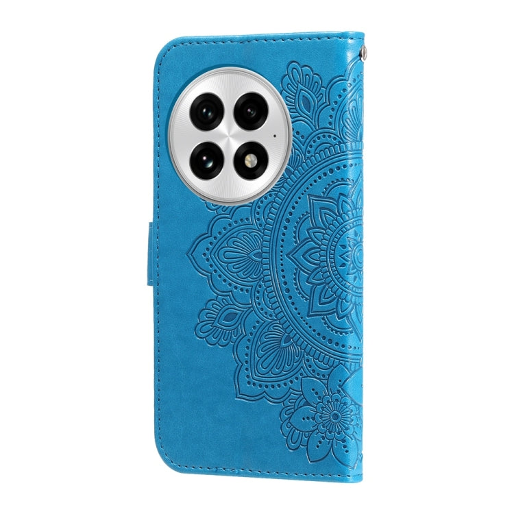 For OnePlus 13 Seven-petal Flowers Embossing Leather Phone Case