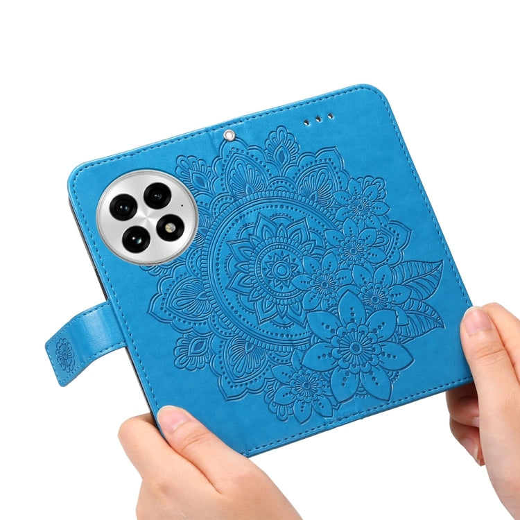 For OnePlus 13 Seven-petal Flowers Embossing Leather Phone Case