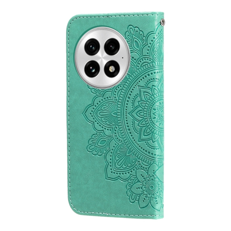 For OnePlus 13 Seven-petal Flowers Embossing Leather Phone Case