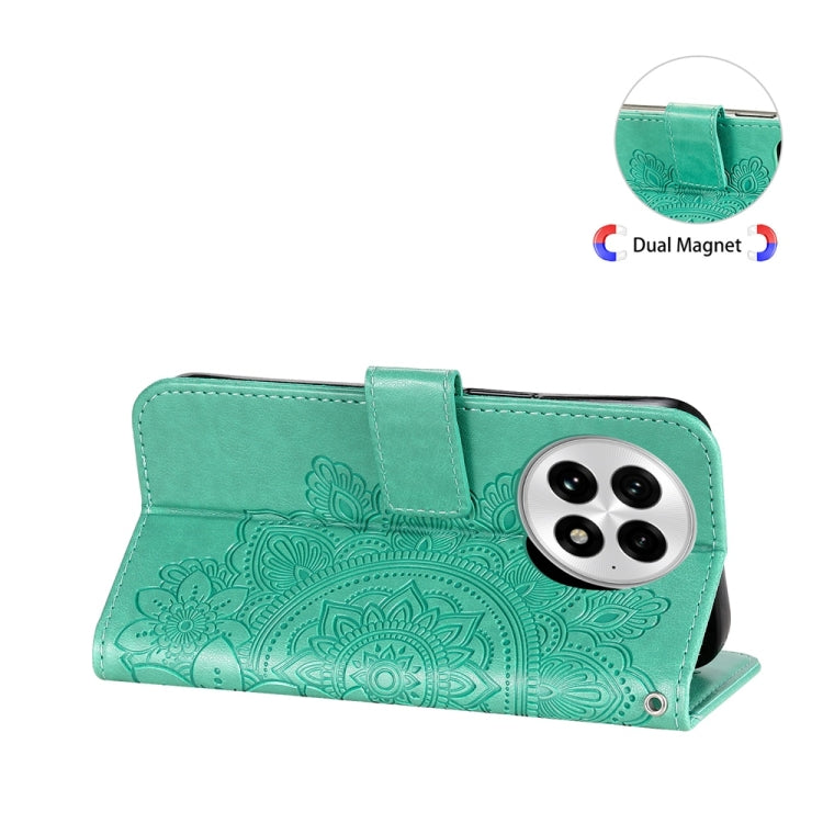 For OnePlus 13 Seven-petal Flowers Embossing Leather Phone Case