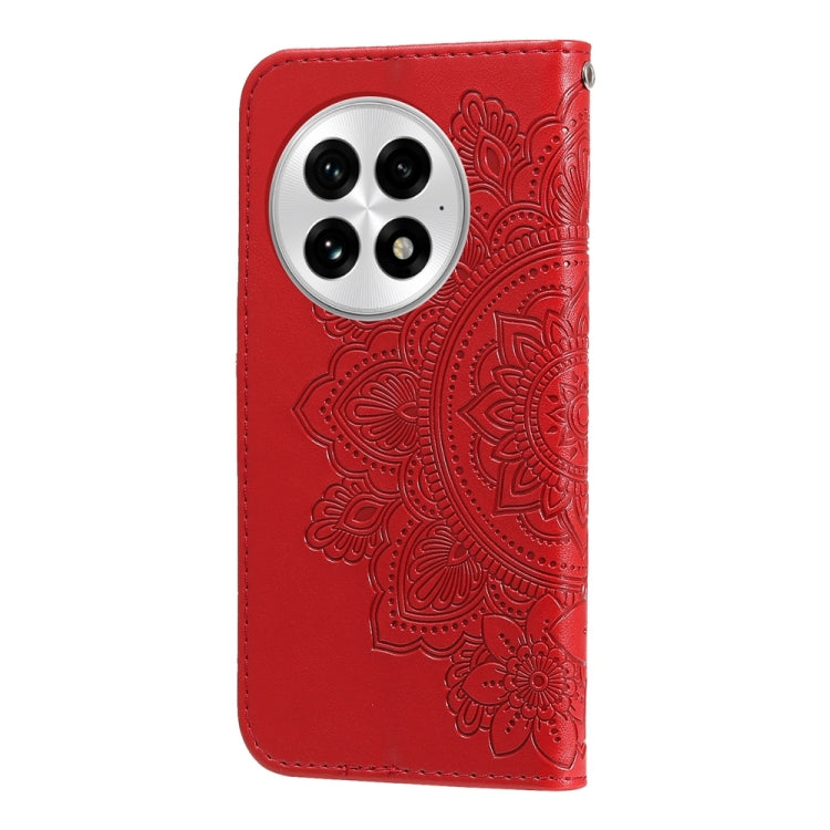 For OnePlus 13 Seven-petal Flowers Embossing Leather Phone Case