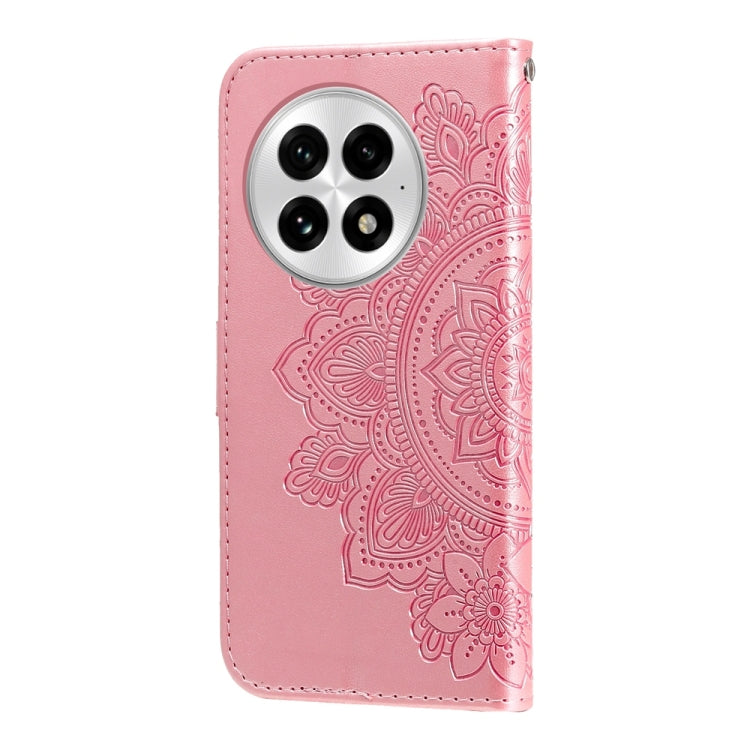 For OnePlus 13 Seven-petal Flowers Embossing Leather Phone Case