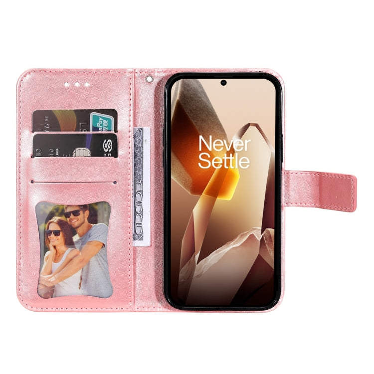 For OnePlus 13 Seven-petal Flowers Embossing Leather Phone Case