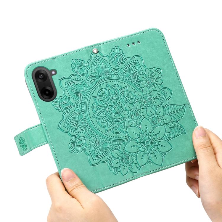 For OnePlus Ace 5 Racing / Nord CE5 Seven-petal Flowers Embossing Leather Phone Case