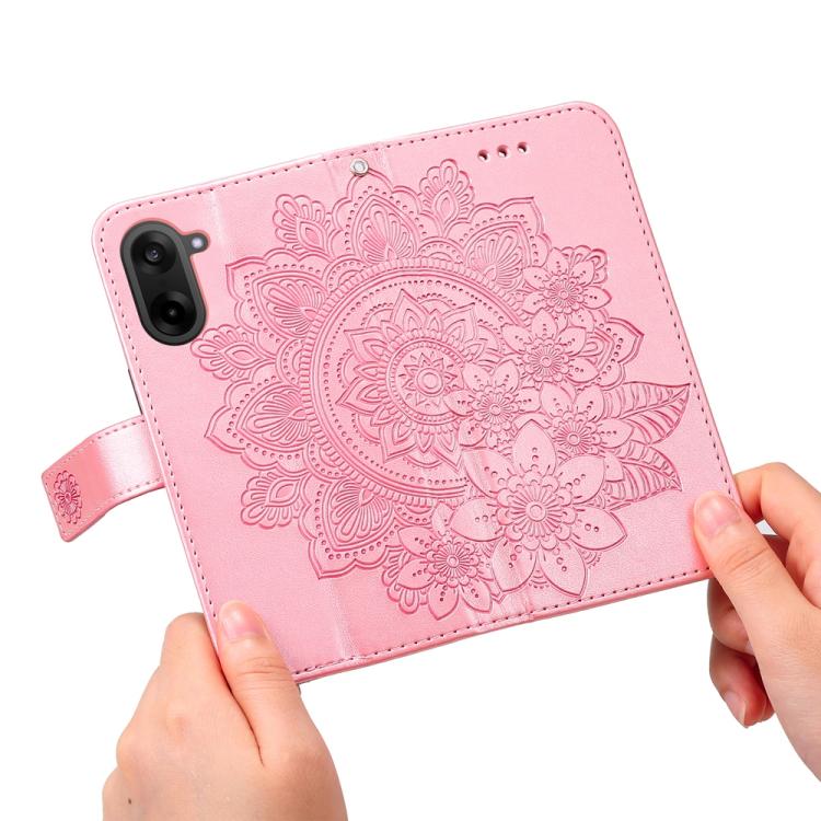 For OnePlus Ace 5 Racing / Nord CE5 Seven-petal Flowers Embossing Leather Phone Case