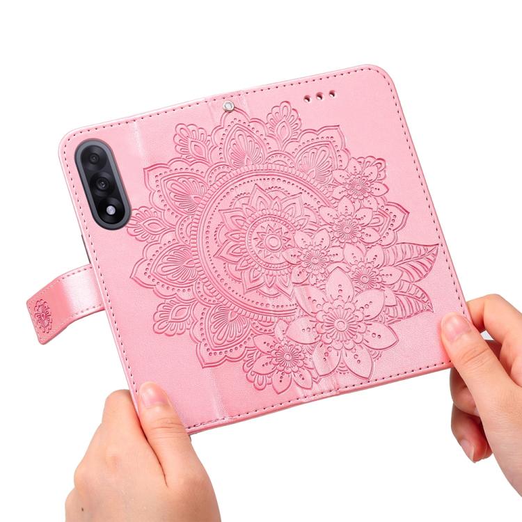 For OnePlus Ace 5 Ultra / Nord 5 Seven-petal Flowers Embossing Leather Phone Case