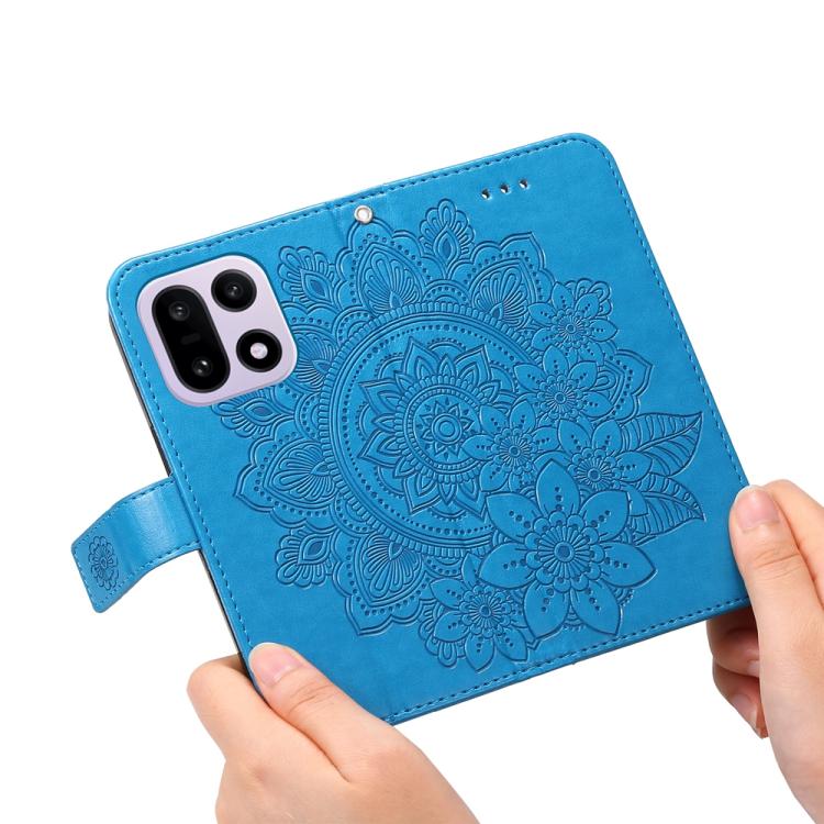 For OnePlus 15 Seven-petal Flowers Embossing Leather Phone Case