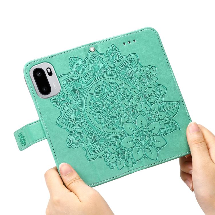 For OnePlus Ace 6 / 15R Seven-petal Flowers Embossing Leather Phone Case