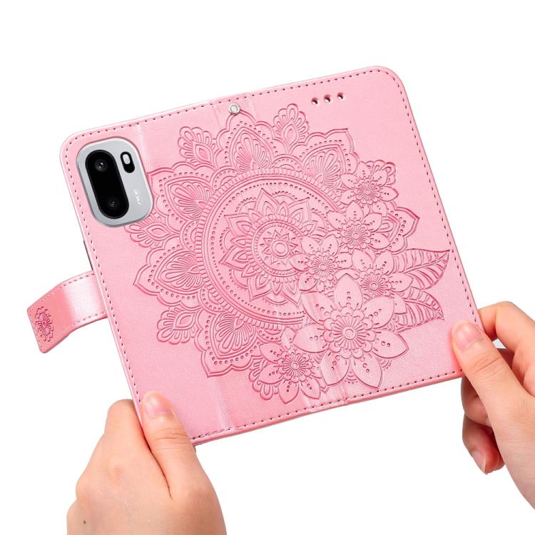 For OnePlus Ace 6 / 15R Seven-petal Flowers Embossing Leather Phone Case