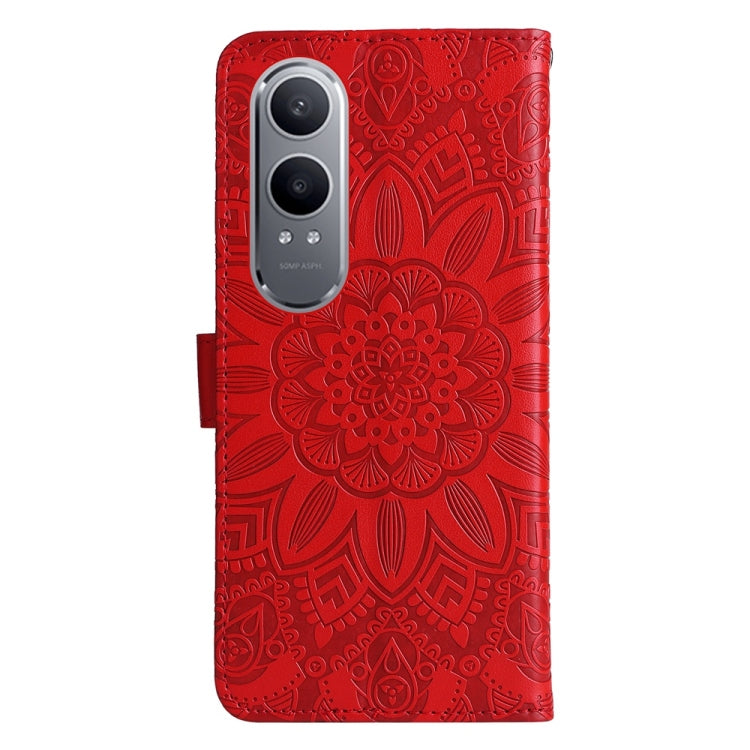 For OnePlus Nord CE4 Lite Embossed Sunflower Leather Phone Case