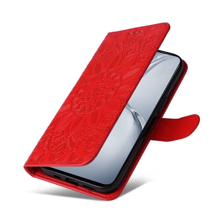 For OnePlus Nord CE4 Lite Embossed Sunflower Leather Phone Case