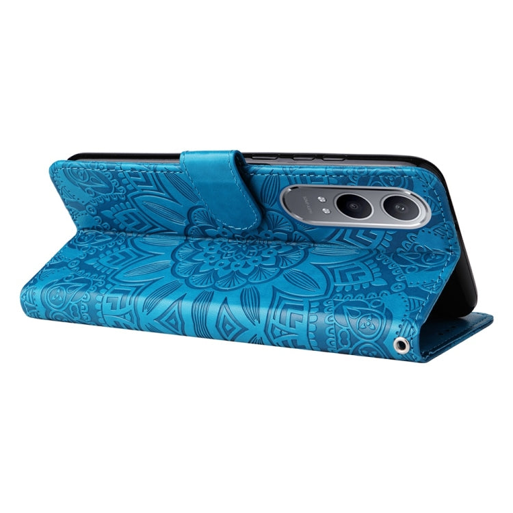 For OnePlus Nord CE4 Lite Embossed Sunflower Leather Phone Case