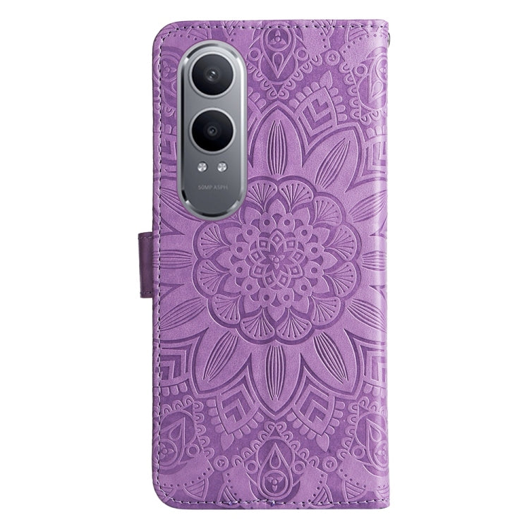 For OnePlus Nord CE4 Lite Embossed Sunflower Leather Phone Case