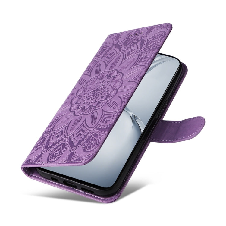 For OnePlus Nord CE4 Lite Embossed Sunflower Leather Phone Case