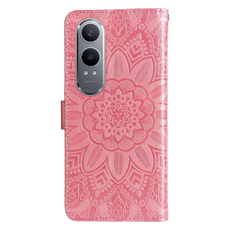 For OnePlus Nord CE4 Lite Embossed Sunflower Leather Phone Case