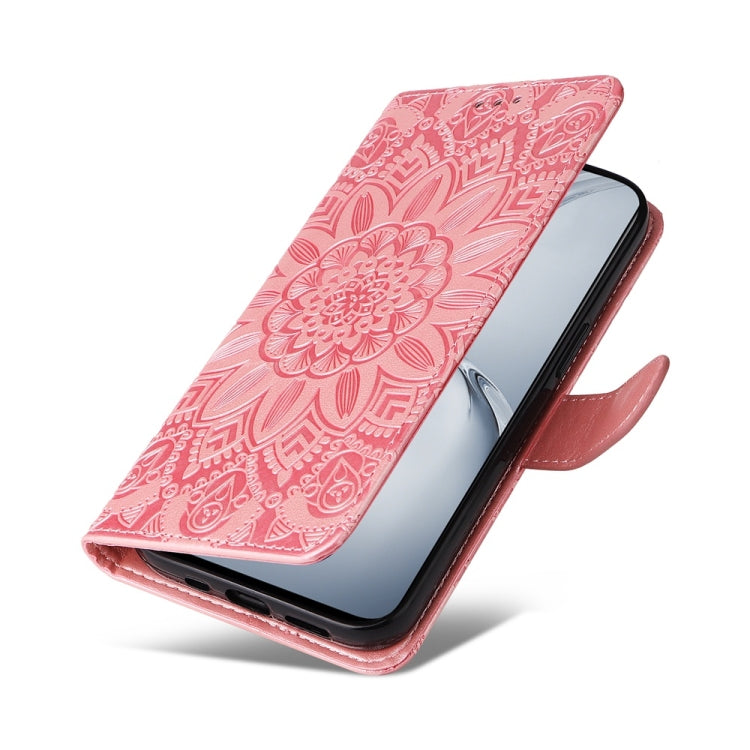 For OnePlus Nord CE4 Lite Embossed Sunflower Leather Phone Case