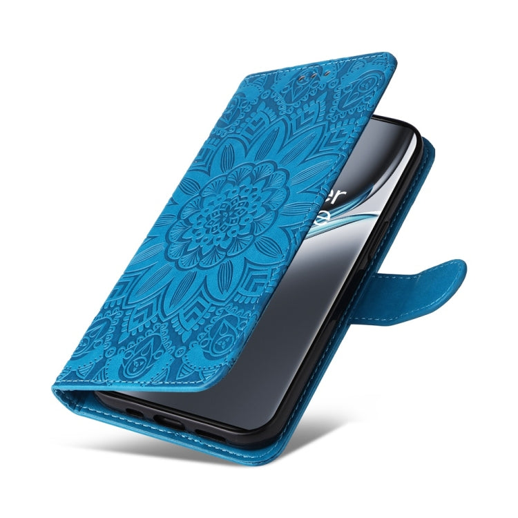 For OnePlus Ace 3 Pro Embossed Sunflower Leather Phone Case
