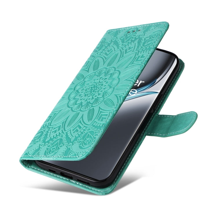 For OnePlus Ace 3 Pro Embossed Sunflower Leather Phone Case