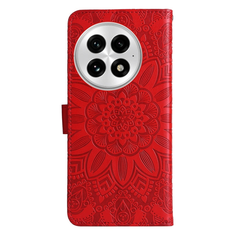 For OnePlus 13 Embossed Sunflower Leather Phone Case