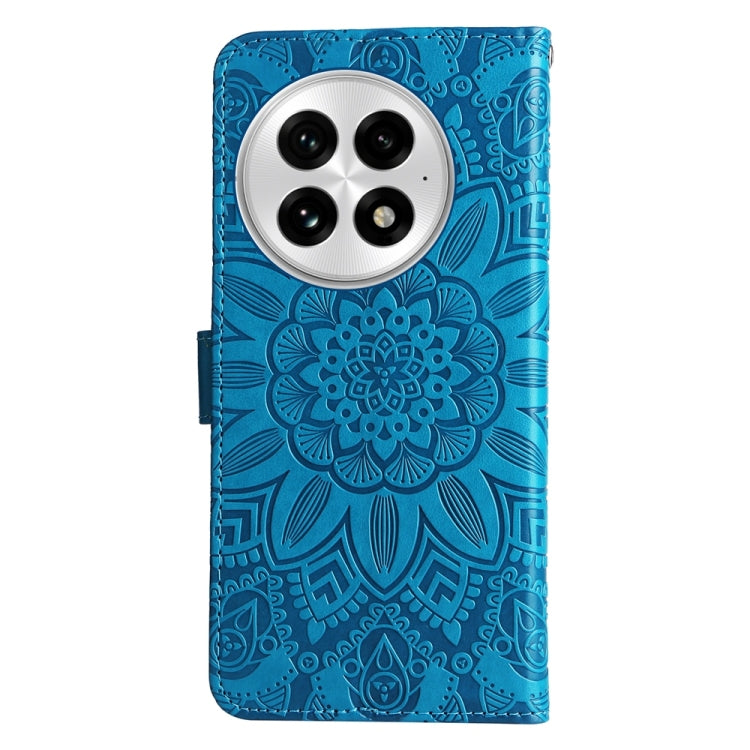For OnePlus 13 Embossed Sunflower Leather Phone Case