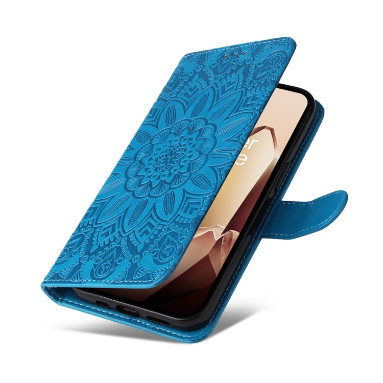 For OnePlus 13 Embossed Sunflower Leather Phone Case