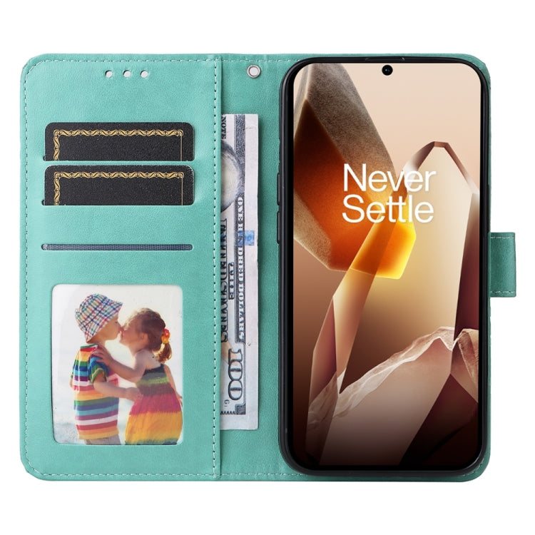 For OnePlus 13 Embossed Sunflower Leather Phone Case
