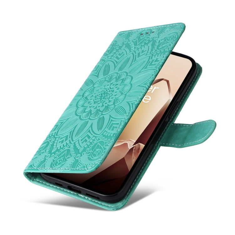 For OnePlus 13 Embossed Sunflower Leather Phone Case